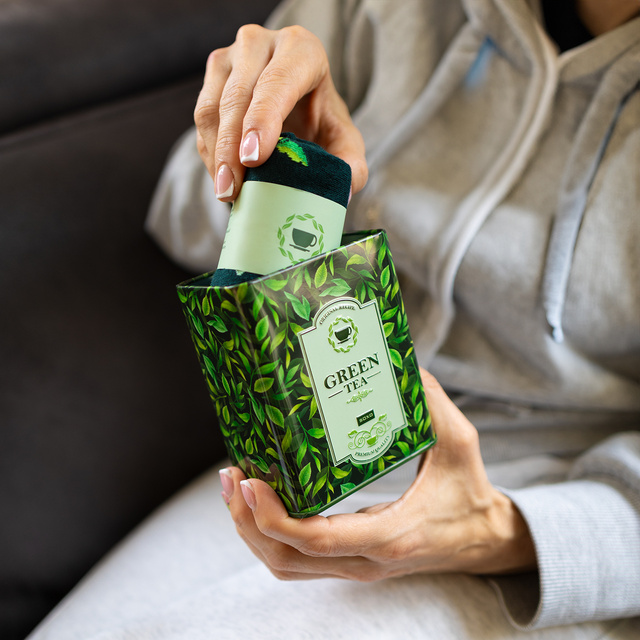 Green Tea Socks in a Can 2-Pack