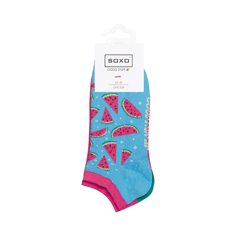 Colorful women's socks SOXO mismatched cotton watermelon