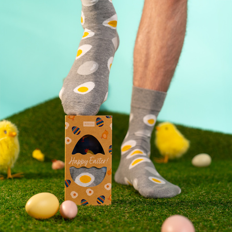 SOXO men's egg and rooster socks in a pack - 2 pairs