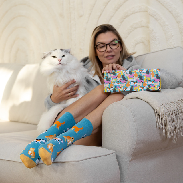 Women's socks SOXO cats in a package - 3 pairs