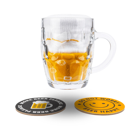 Set of men's socks SOXO in a beer mug with pads