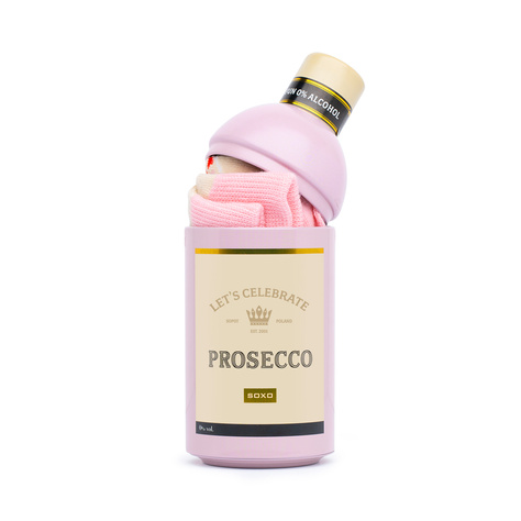 Women's SOXO GOOD STUFF socks with Prosecco  in a bottle