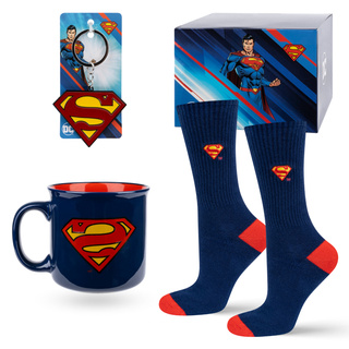 Set Superman Socks + Mug + Keychain