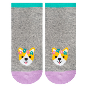 Set of 5x SOXO women's colorful feet dogs