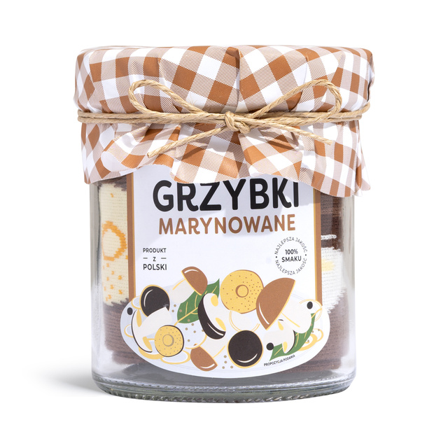 Skarpetki w Słoiku Grzybki + Barszcz + Śledzie 3-pak