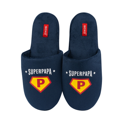 SOXO Super Papa men's slippers and key ring