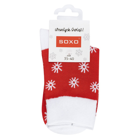 Set of 2x Colorful SOXO GOOD STUFF women's Christmas socks