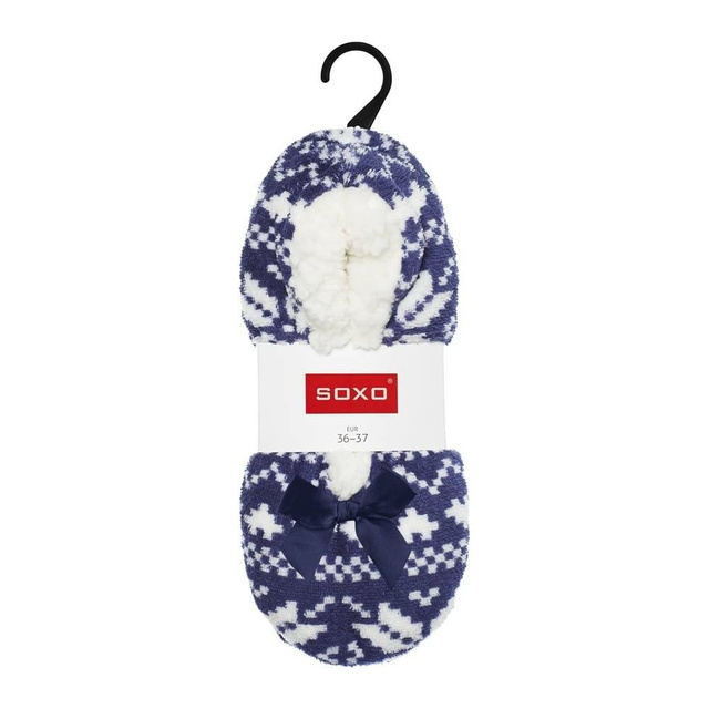 Women's SOXO Christmas ballerinas with a bow