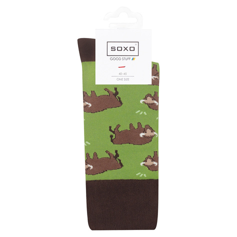 Colorful men's socks SOXO GOOD STUFF cotton bison