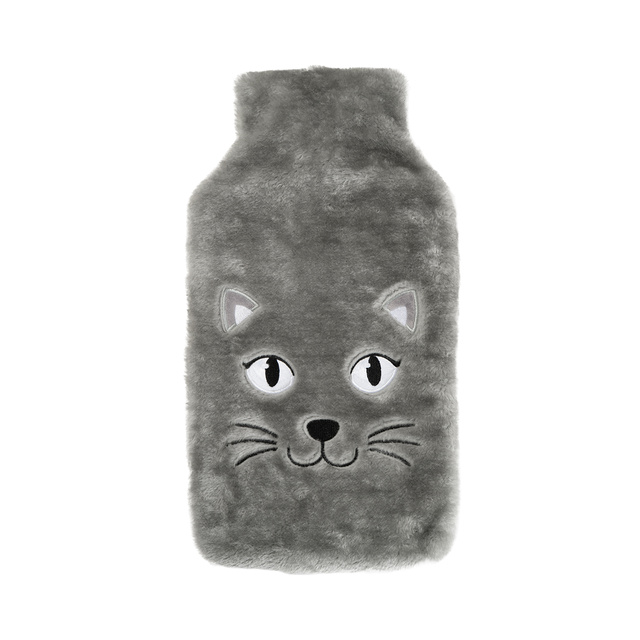 Hot Water Bottle with Cat Cover 3.5 L
