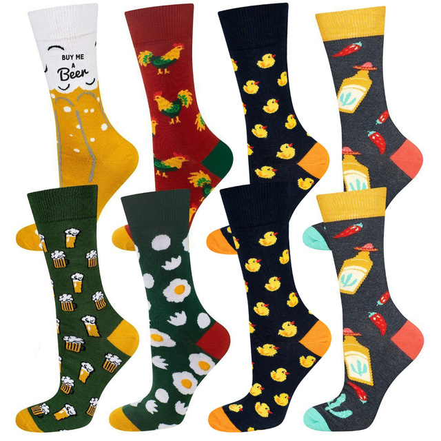 Set of 4x SOXO GOOD STUFF men's cotton socks gift