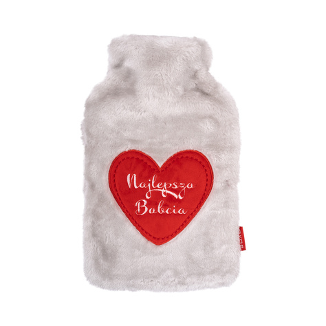 Hot water bottle 1.8L orange SOXO heater in a fur cover plush GIFT