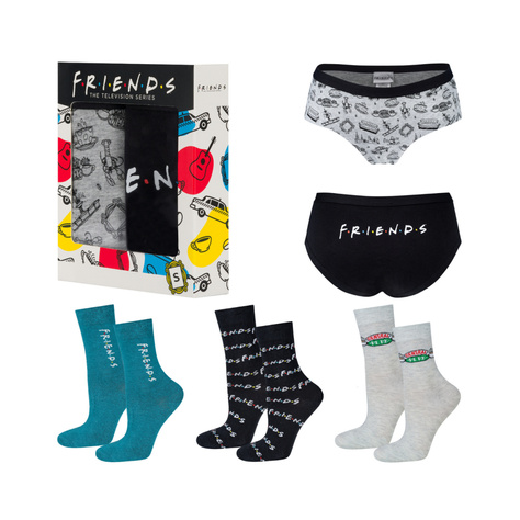 Set 2x SOXO Friends women's panties and 3x Friends women's socks | gift for her