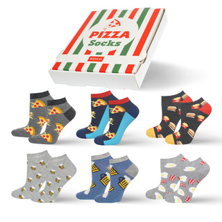 Ankle Socks in a Pizza Box 6-Pack