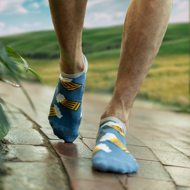 Set of 3x Colorful men's socks SOXO GOOD STUFF cotton pizza