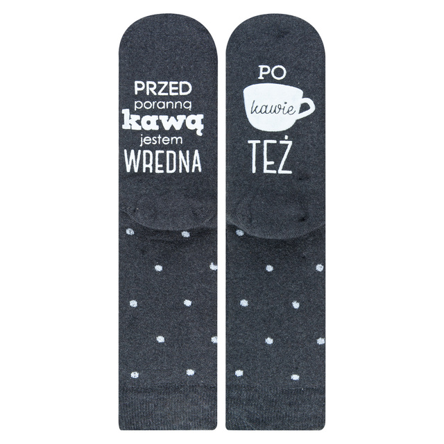 Set of 4x Dark SOXO dark women's long socks with Polish inscriptions funny gift