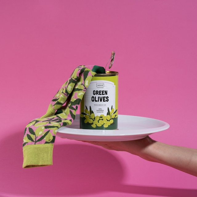 Olives Socks in a Can
