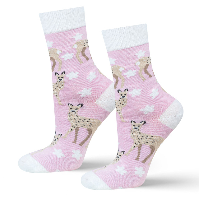 Women's SOXO socks roe deer