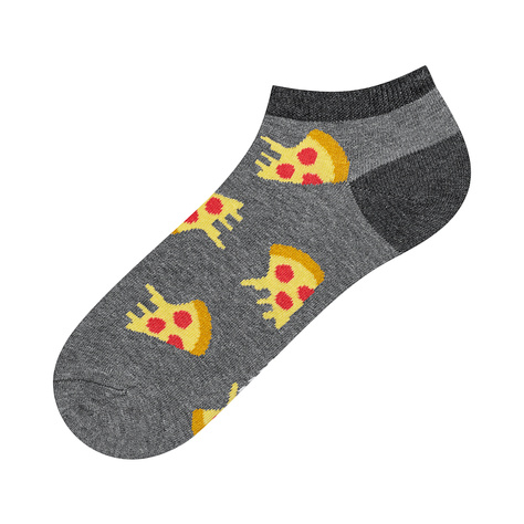 Colorful men's SOXO GOOD STUFF socks funny pizza