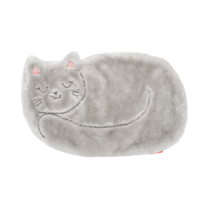 SOXO cat shaped hot water bottle, gray 1.8 L