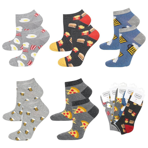 Set of 5x Colorful men's socks SOXO GOOD STUFF Pizza gift