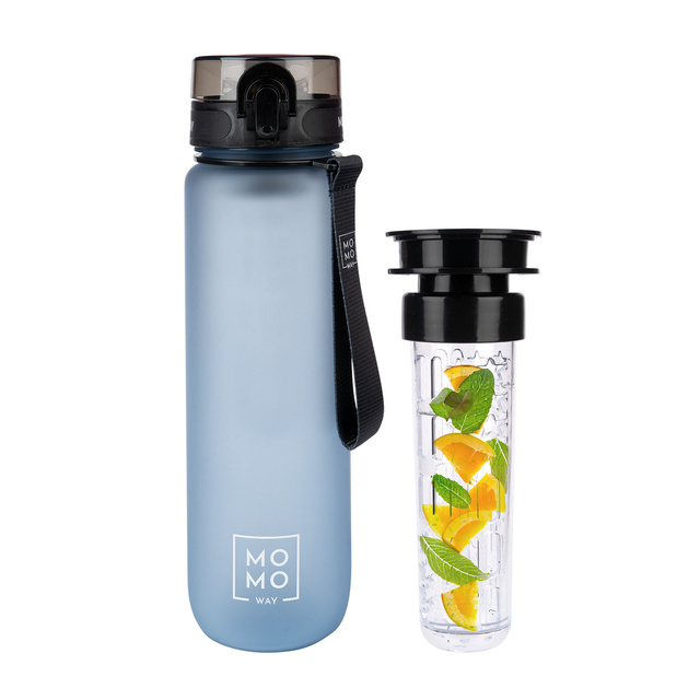MOMO WAY Water bottle gray | gift idea | BPA free | Tritan