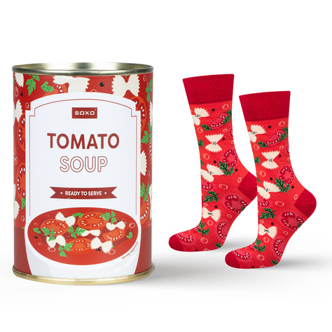 Men's Socks | Women's SOXO GOOD STUFF tomato soup in a can, colorful as a gift for Him | for Her Unisex