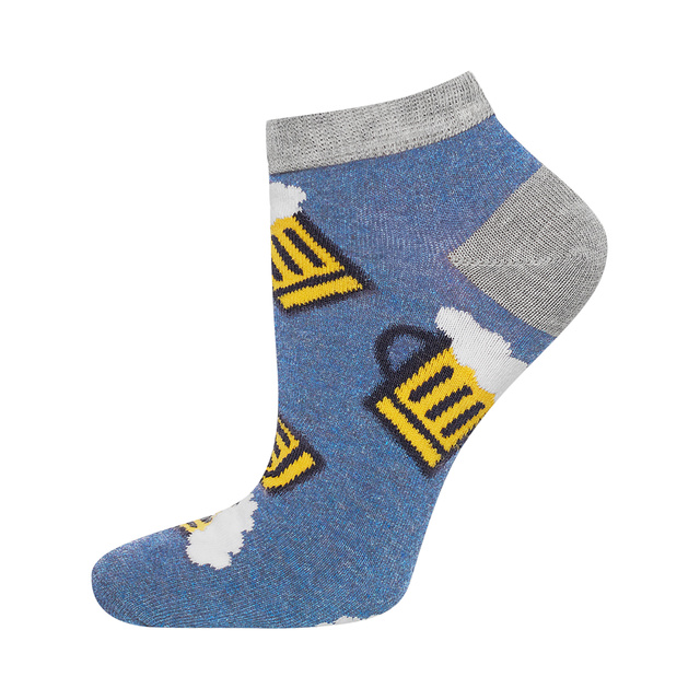 Set of 3x Colorful men's feet SOXO GOOD STUFF cotton pizza