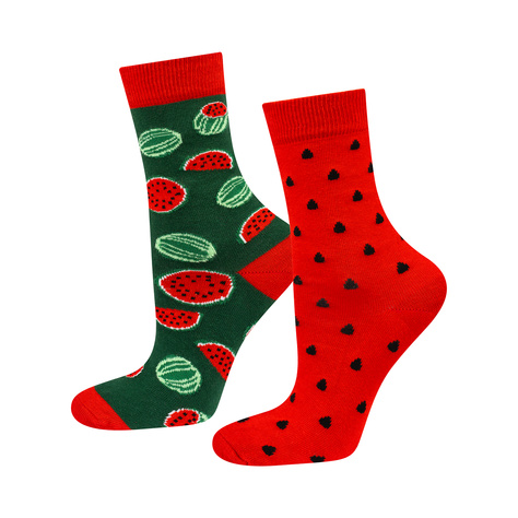 Women's colorful SOXO socks watermelon