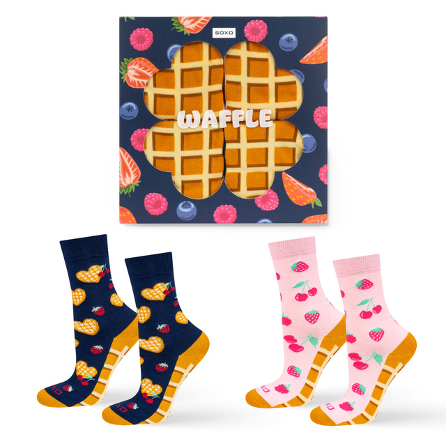 SOXO Women's Waffle Socks in a Pack - 2 Pairs