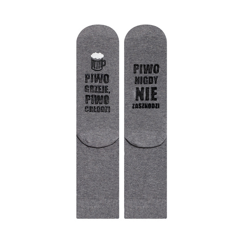 Long men's SOXO socks with Polish inscriptions a happy gift