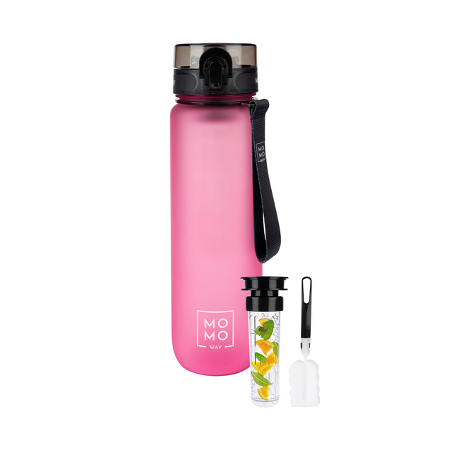 MOMO WAY Water bottle dark pink | ideal for travel | BPA free | Tritan