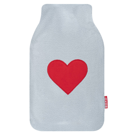 Gray hot water bottle and ladies socks in a wine bottle SOXO Valentine's day