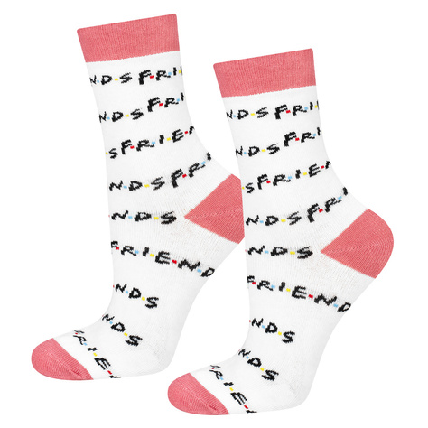 Set 2x SOXO Friends women's panties and 3x Friends women's socks | gift for her | pink