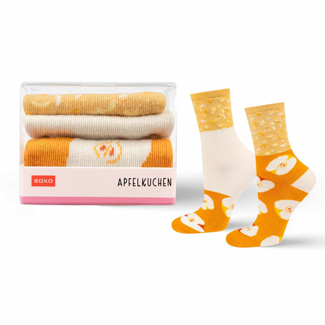 SOXO Women's Socks in Apple Pie Wrap