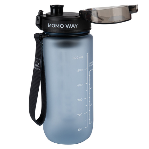 OUTLET Butelka na wodę 600 ml MOMO WAY szara | BPA free | Tritan