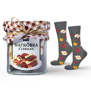 Liver and Onions Socks in a Jar