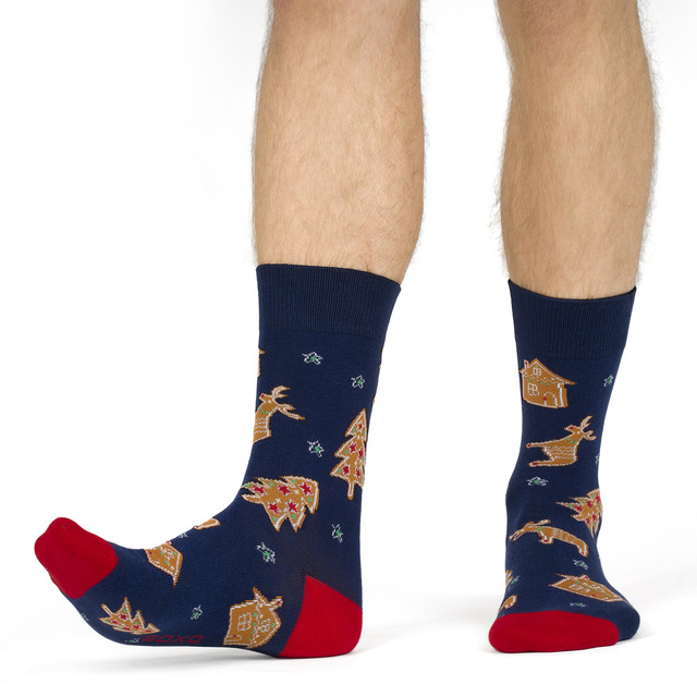 SOXO socks | women's gingerbread in chocolate and men's gingerbread with icing | Christmas gift