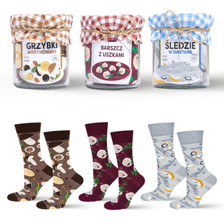 Mushrooms + Borscht + Herring Socks in a Jar 3-Pack