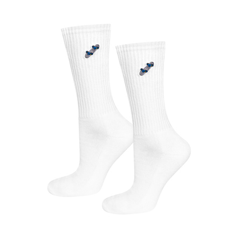 SOXO men's white socks with embroidery - 5 pairs 