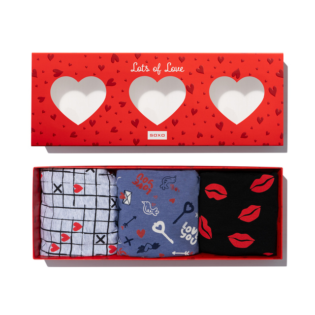 SOXO Valentine's Day Boxer Set - 3 Pairs