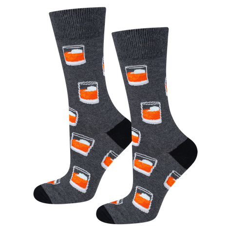 Set of 3x Colorful men's socks SOXO GOOD STUFF Whiskey for a gift