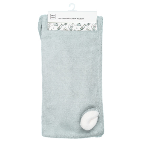 MOMO WAY gray teddy bear towel bath turban 