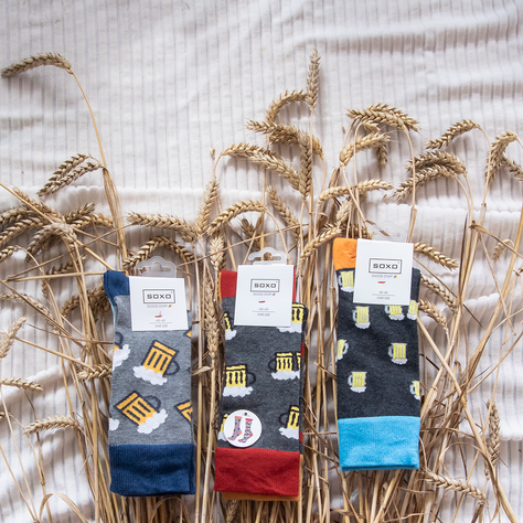 A set of 6x Colorful Men's Socks SOXO GOOD STUFF funny gift