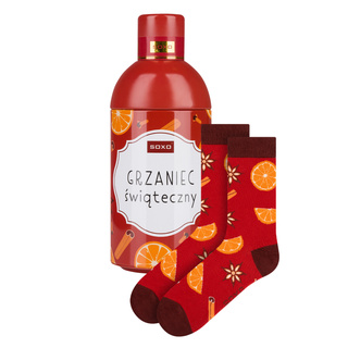 SOXO GOOD STUFF colorful women's socks | Mulled wine in a bottle | gift for her