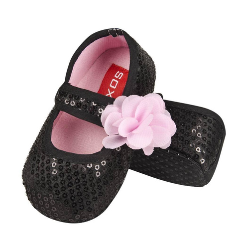 Baby SOXO ballerinas slippers with a pink bow