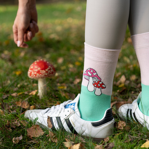 Women's socks SOXO mushrooms - 2 pairs