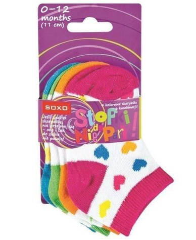 Set of 2x Colorful SOXO baby socks with patterns