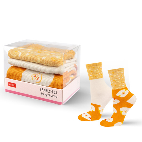 SOXO Women's Socks in Apple Pie Wrap