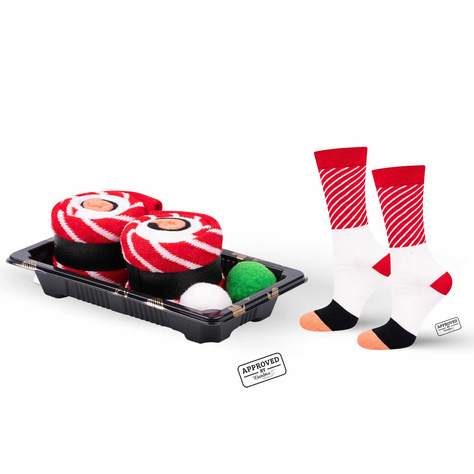 Colorful SOXO women's men's socks Sushi in a box 